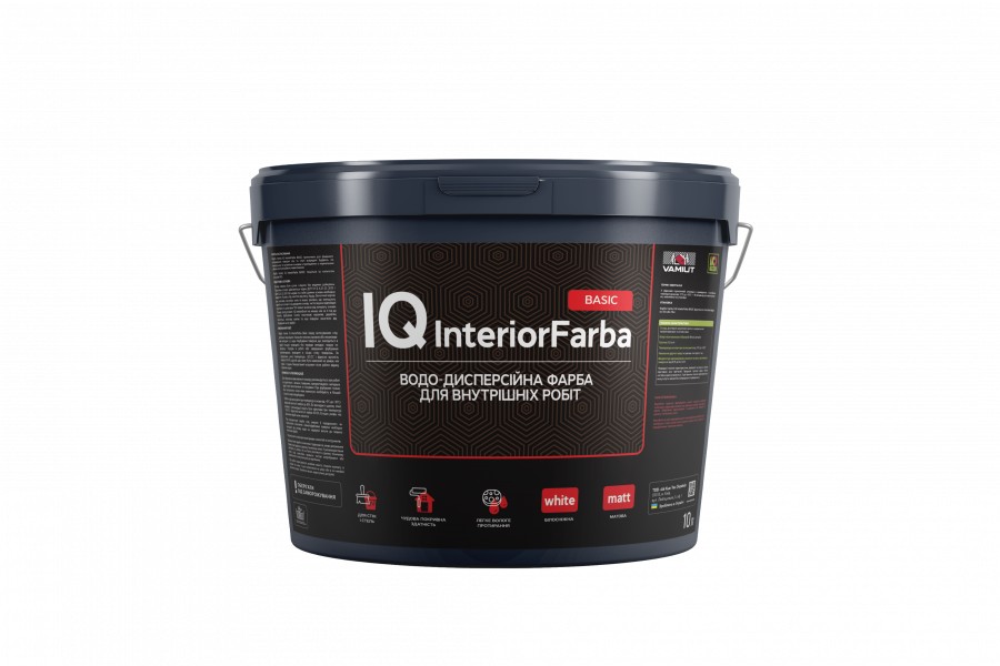 Фарба інтер'єрна водно-дисперсійна VAMIUT IQ InteriorFarba BASIC